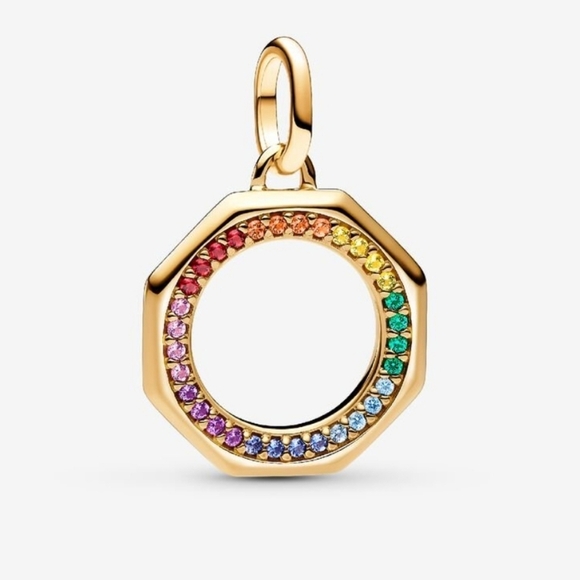 Pandora ME Rainbow Medallion Charm 14k gold plating - Picture 1 of 7